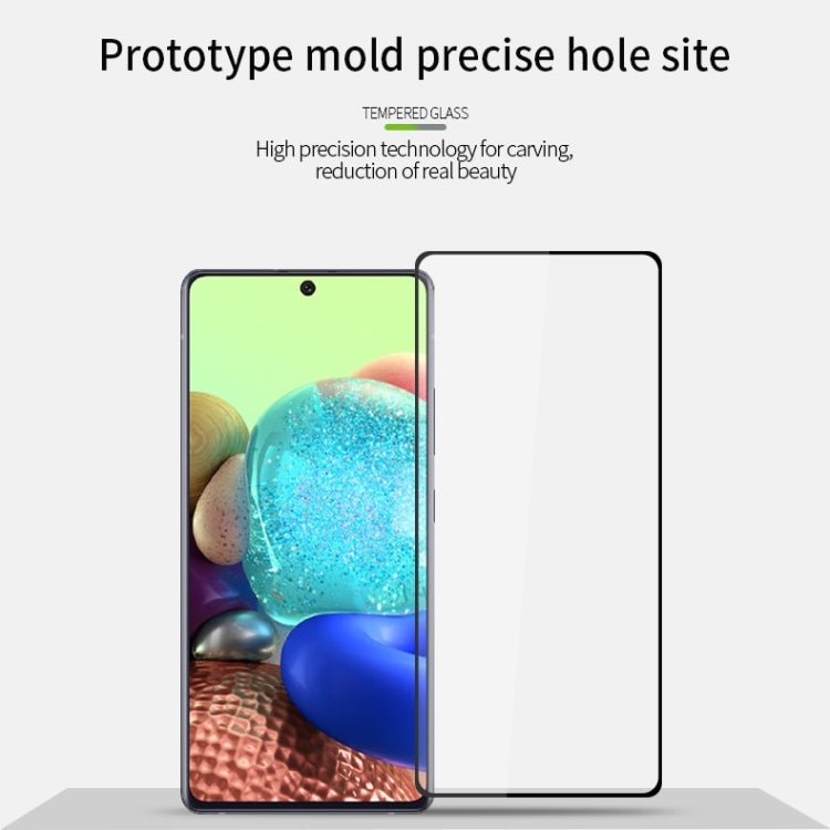 For Samsung Galaxy A71 5G PINWUYO 9H 2.5D Full Screen Tempered Glass Film(Black) - Galaxy Tempered Glass by PINWUYO | Online Shopping UK | buy2fix
