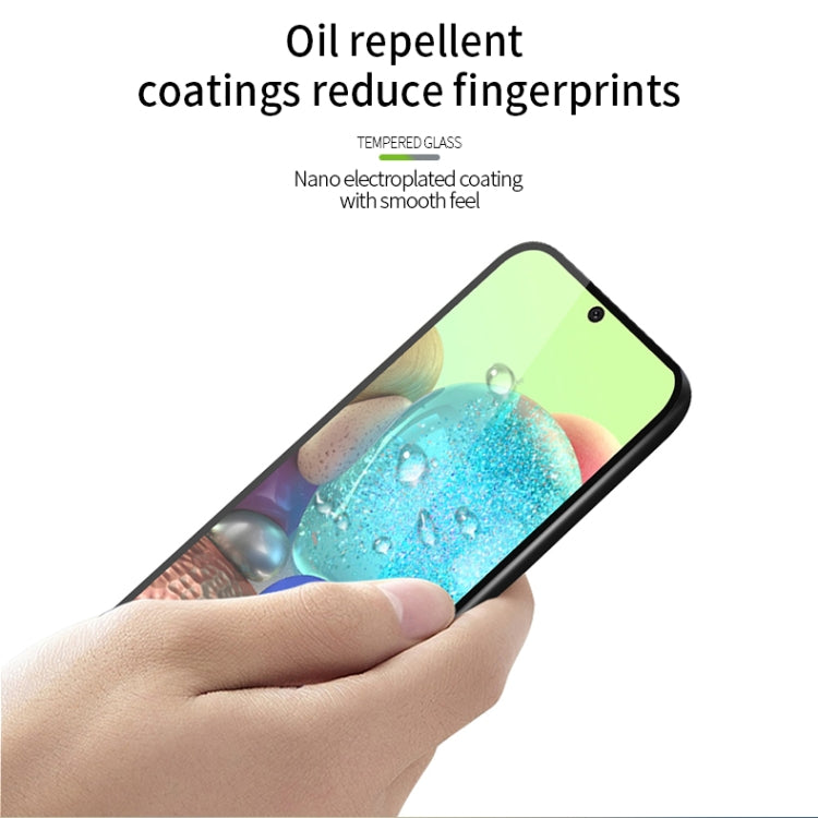 For Samsung Galaxy A71 5G PINWUYO 9H 2.5D Full Screen Tempered Glass Film(Black) - Galaxy Tempered Glass by PINWUYO | Online Shopping UK | buy2fix