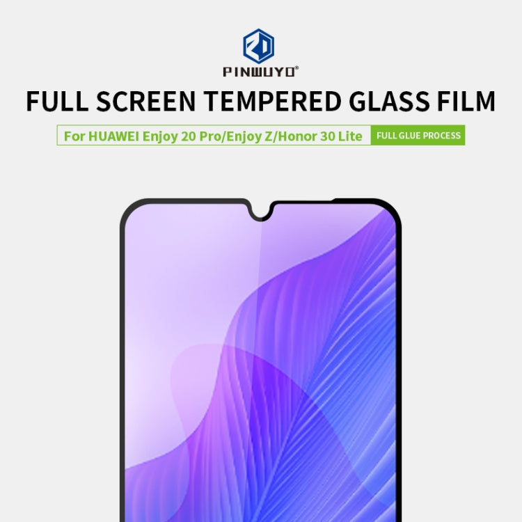For Huawei Enjoy 20 Pro / Enjoy Z / Honor30 Lite PINWUYO 9H 2.5D Full Screen Tempered Glass Film(Black) - Huawei Tempered Glass by PINWUYO | Online Shopping UK | buy2fix