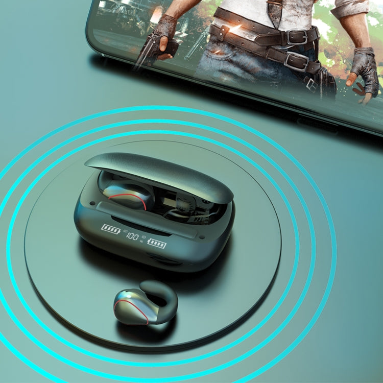 T20 TWS Bluetooth 5.0 Touch Wireless Bluetooth Earphone with Three LED Battery Display & Charging Box, Support Call & Voice Assistant(Gun Gray) by buy2fix