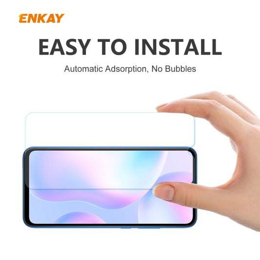 For Redmi 9 / 9A / 9C 5 PCS ENKAY Hat-Prince 0.26mm 9H 2.5D Curved Edge Tempered Glass Film by ENKAY