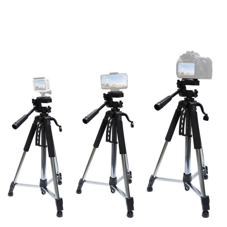 L-1200 Camera Tripod Live Broadcast Bracket For Mobile Phones, Cameras, Projectors 55-148CM Universal Adjustable Tripod (Silver) - Tripods by buy2fix | Online Shopping UK | buy2fix