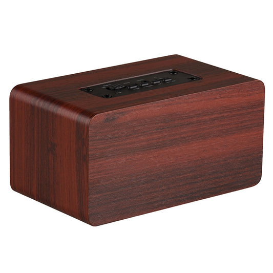 W5 Portable HiFi Shock Bass Wooden Bluetooth Speaker(Dark Brown) by buy2fix