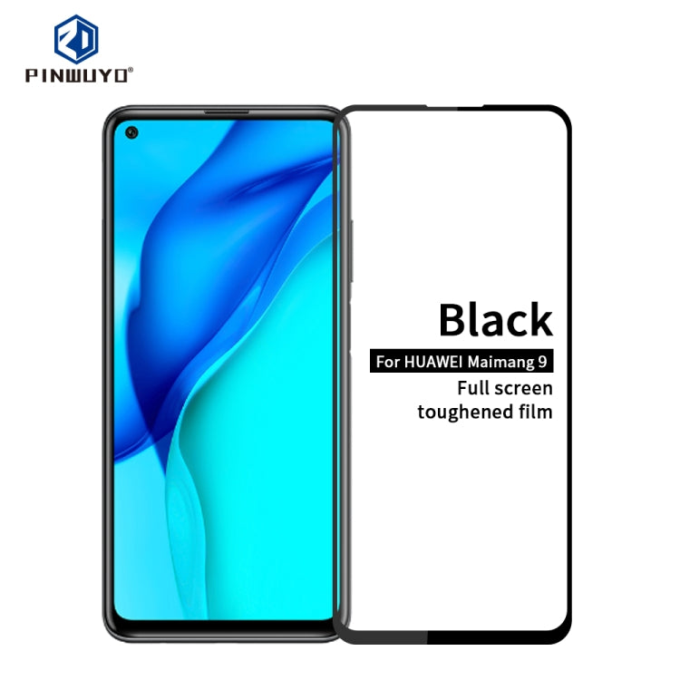 For Huawei Maimang9/Mate 40Lite PINWUYO 9H 2.5D Full Screen Tempered Glass Film(Black) - Huawei Tempered Glass by PINWUYO | Online Shopping UK | buy2fix