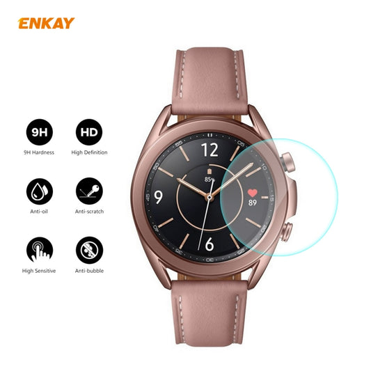 For Samsung Galaxy Watch 3 41mm ENKAY Hat-Prince 0.2mm 9H 2.15D Curved Edge Tempered Glass Screen Protector Watch Film by ENKAY