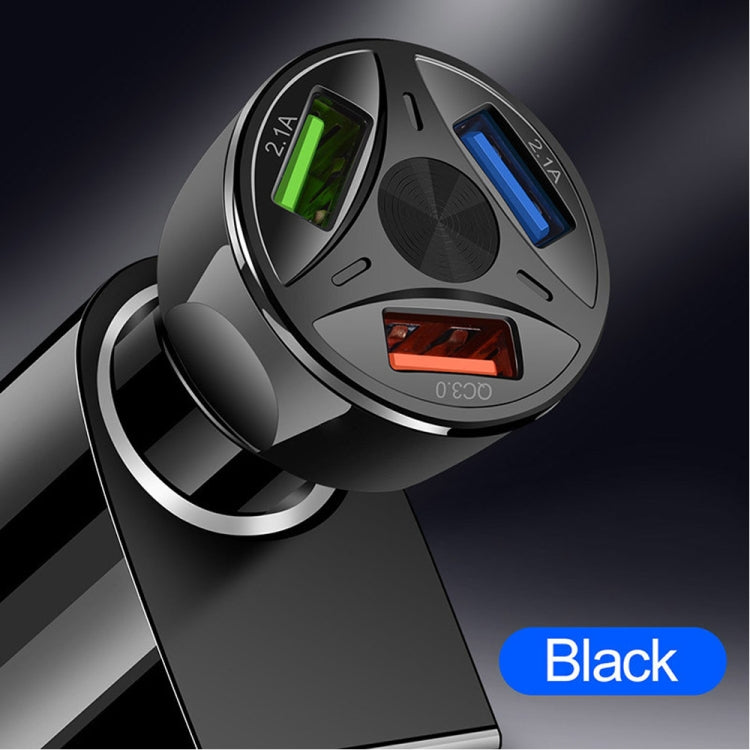YSY-395KC QC3.0 3 USB 35W High Power Vehicle Charger / Mobile Phone Tablet Universal Vehicle Charger(Black) - Car Charger by buy2fix | Online Shopping UK | buy2fix