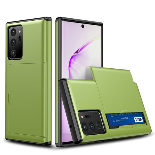 For Samsung Note20 Ultra Shockproof Rugged Armor Protective Case with Card Slot(Green) by buy2fix