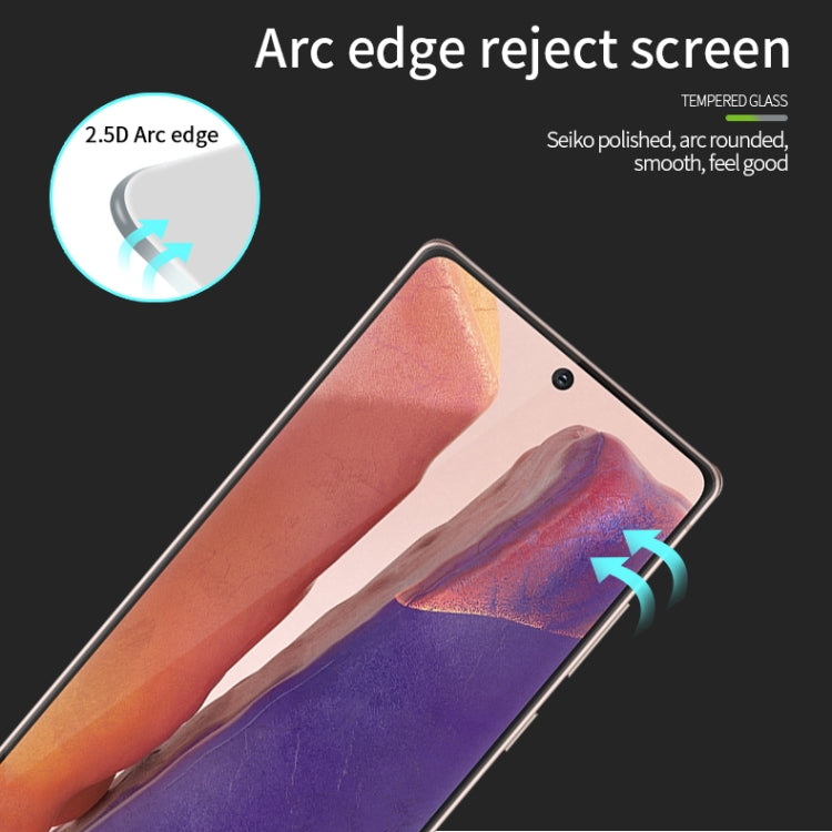 For Samsung Galaxy Note20 PINWUYO 9H 2.5D Full Screen Tempered Glass Film(Ultrasonic fingerprint unlock)(Black) - Galaxy Note20 Cases by PINWUYO | Online Shopping UK | buy2fix