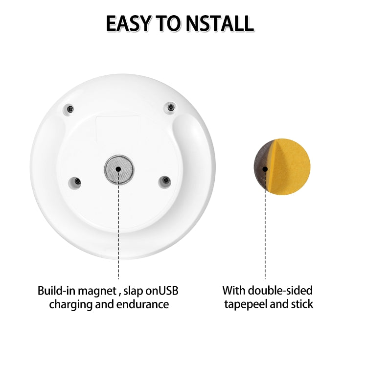 USB Charging Light & Human Body Sensing Control Smile Magnetic Night Light(Warm white light) - Night Lights by buy2fix | Online Shopping UK | buy2fix