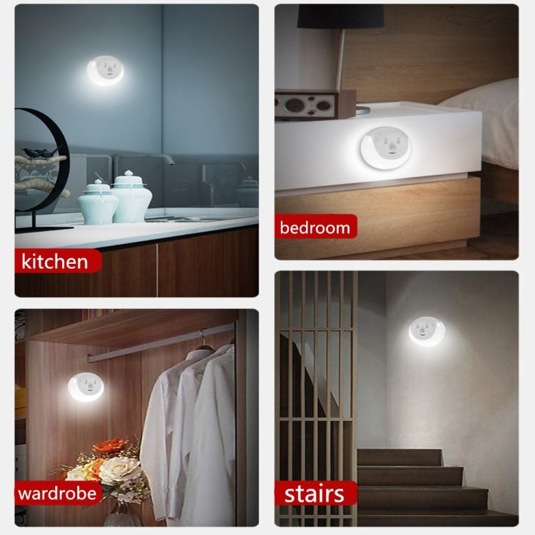 USB Charging Light & Human Body Sensing Control Smile Magnetic Night Light(Warm white light) - Night Lights by buy2fix | Online Shopping UK | buy2fix