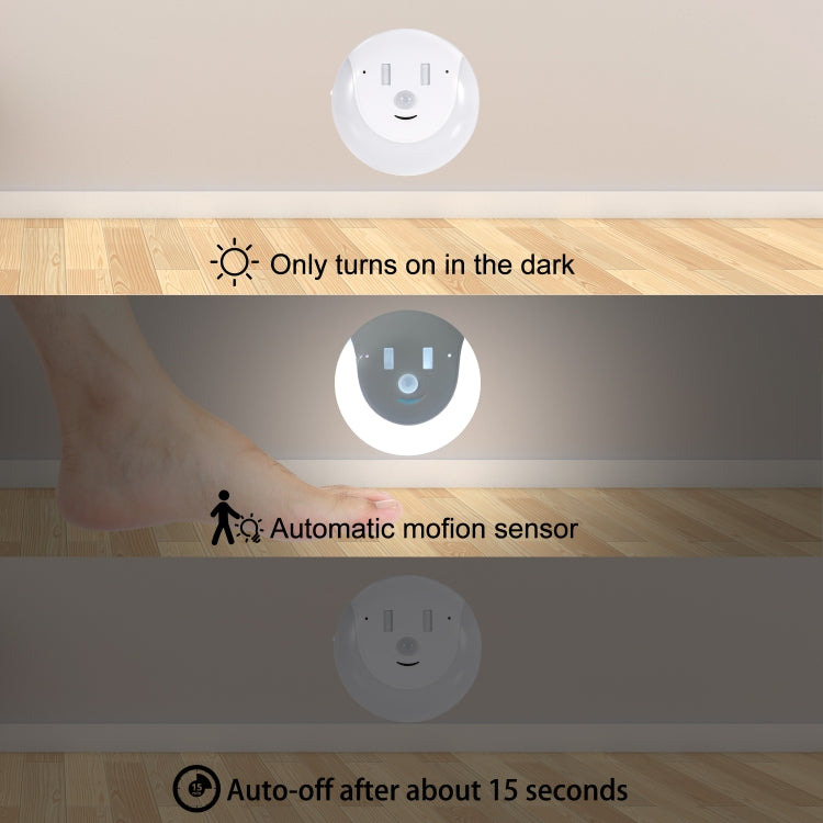 USB Charging Light & Human Body Sensing Control Smile Magnetic Night Light(Warm white light) - Night Lights by buy2fix | Online Shopping UK | buy2fix