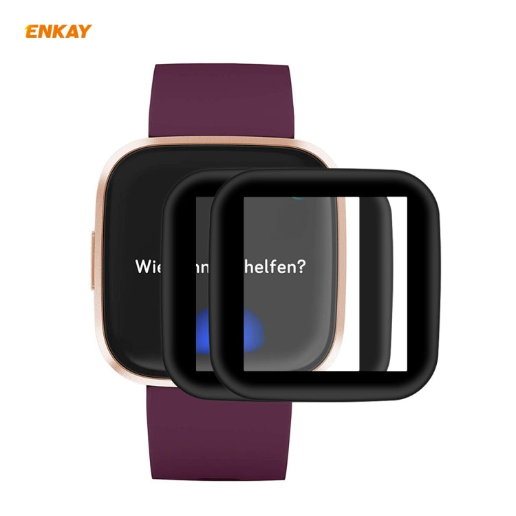 For Fitbit Versa 2 2 PCS ENKAY Hat-Prince 3D Full Screen Soft PC Edge + PMMA HD Screen Protector Film - Screen Protector by ENKAY | Online Shopping UK | buy2fix