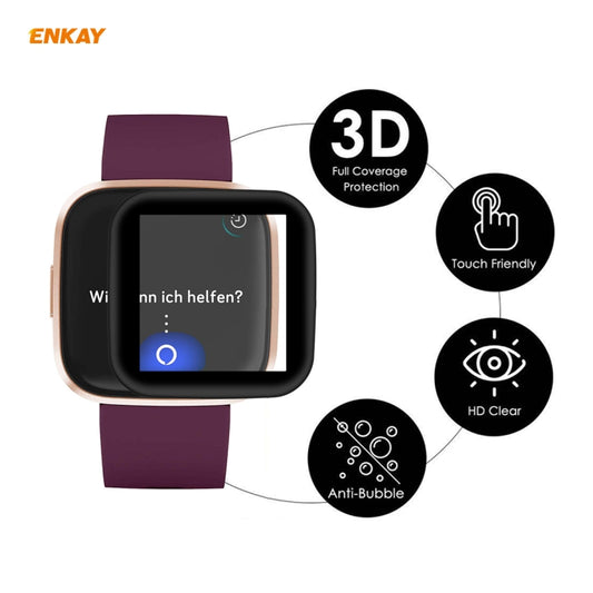 For Fitbit Versa 2 2 PCS ENKAY Hat-Prince 3D Full Screen Soft PC Edge + PMMA HD Screen Protector Film by ENKAY