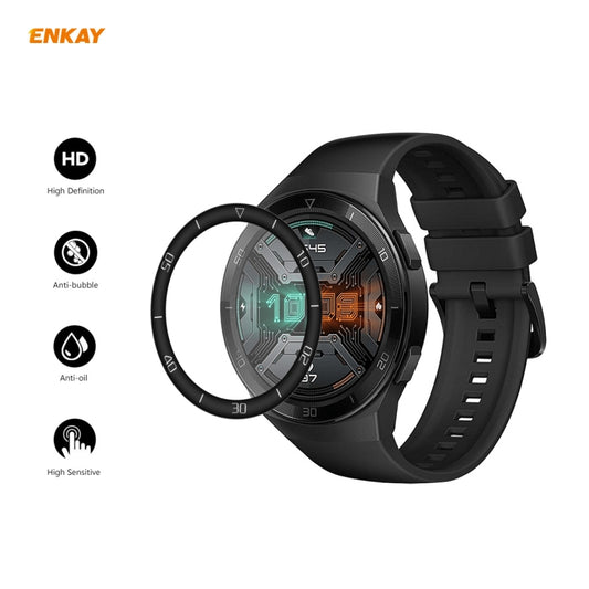 For Huawei Watch GT 2e 46mm ENKAY Hat-Prince 3D Full Screen Soft PC Edge + PMMA HD Screen Protector Film(With Scale) by ENKAY