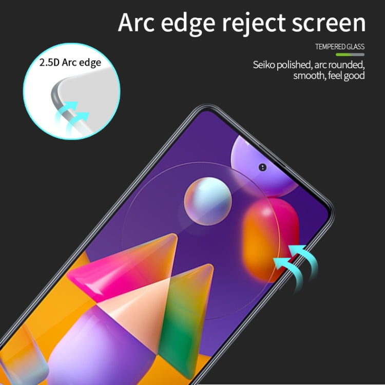 For Samsung Galaxy M31S PINWUYO 9H 2.5D Full Screen Tempered Glass Film(Black) - Galaxy Tempered Glass by PINWUYO | Online Shopping UK | buy2fix
