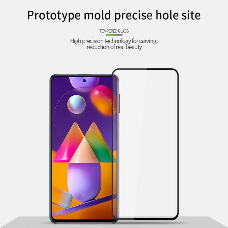 For Samsung Galaxy M31S PINWUYO 9H 2.5D Full Screen Tempered Glass Film(Black) - Galaxy Tempered Glass by PINWUYO | Online Shopping UK | buy2fix