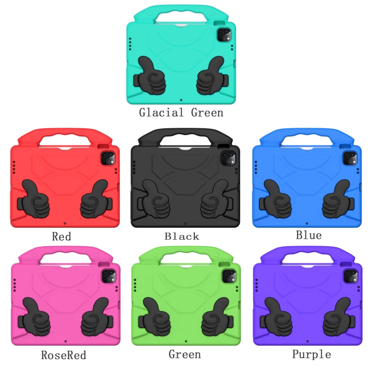 Children EVA Shockproof Tablet Case with Thumb Bracket For iPad Air 2022 / 2020 10.9(Rose Red) by buy2fix