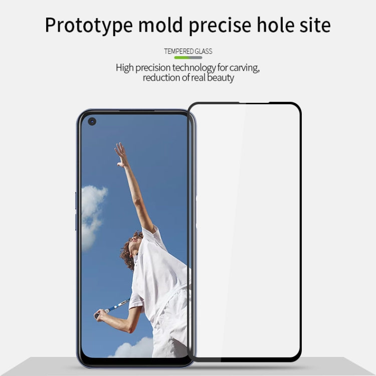 For OPPO A53 (2020) PINWUYO 9H 2.5D Full Screen Tempered Glass Film(Black) - OPPO Tempered Glass by PINWUYO | Online Shopping UK | buy2fix