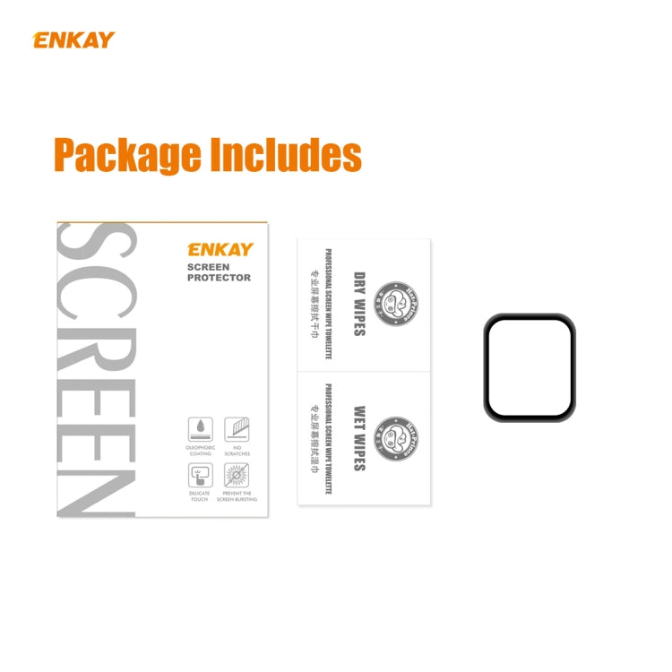 For Apple Watch Series 6/5/4/SE 40mm ENKAY Hat-Prince 3D Full Screen PET Curved Hot Bending HD Screen Protector Film(Black) - Watch Cases by ENKAY | Online Shopping UK | buy2fix