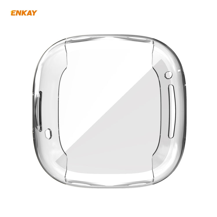 For Fitbit Versa 3 / Fitbit Sense ENKAY Hat-Prince ENK-AC8208 Full Coverage Transparent TPU Soft Case - Watch Cases by ENKAY | Online Shopping UK | buy2fix