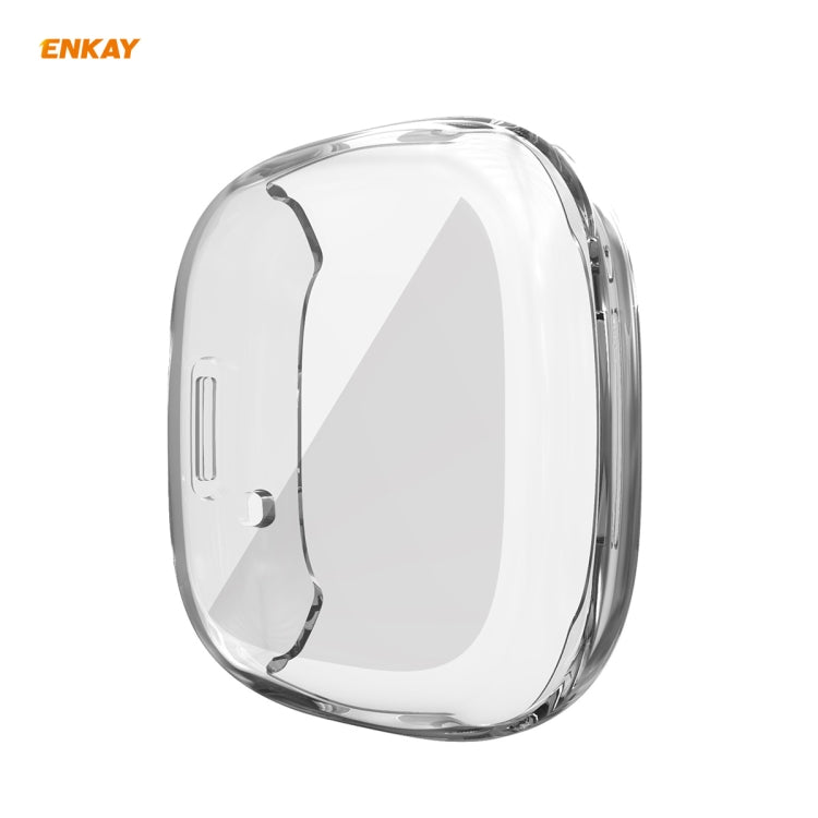 For Fitbit Versa 3 / Fitbit Sense ENKAY Hat-Prince ENK-AC8208 Full Coverage Transparent TPU Soft Case - Watch Cases by ENKAY | Online Shopping UK | buy2fix