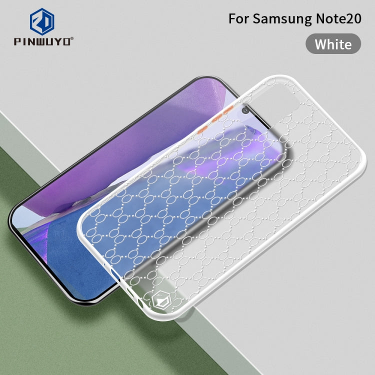 For Samsung Galaxy Note20 PINWUYO Series 2 Generation PC + TPU Waterproof and Anti-drop All-inclusive Protective Case(White) - Galaxy Note20 Cases by PINWUYO | Online Shopping UK | buy2fix