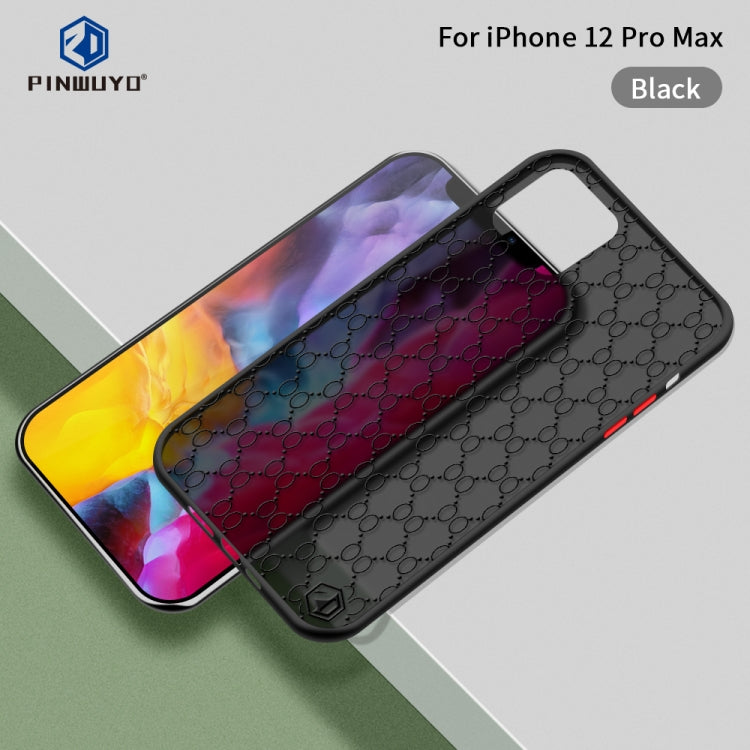 For iPhone 12 Pro Max PINWUYO Series 2 Generation PC + TPU Anti-drop All-inclusive Protective Case(Black) - iPhone 12 Pro Max Cases by PINWUYO | Online Shopping UK | buy2fix