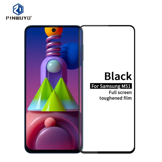 For Samsung Galaxy M51 PINWUYO 9H 2.5D Full Screen Tempered Glass Film(Black) by PINWUYO