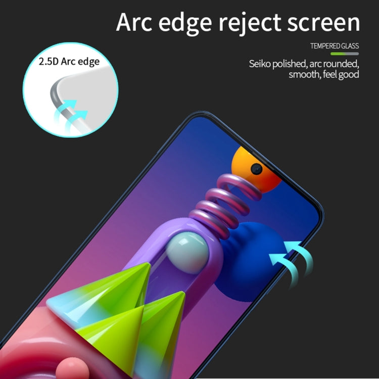 For Samsung Galaxy M51 PINWUYO 9H 2.5D Full Screen Tempered Glass Film(Black) - Galaxy Tempered Glass by PINWUYO | Online Shopping UK | buy2fix