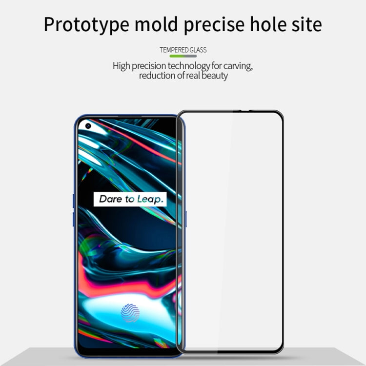 For OPPO Realme7 Pro PINWUYO 9H 3D Curved Full Screen Explosion-proof Tempered Glass Film(Black) - OPPO Tempered Glass by PINWUYO | Online Shopping UK | buy2fix
