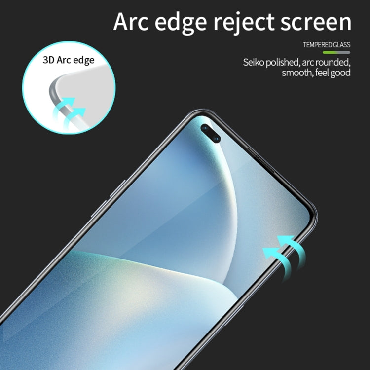 For OPPO A93(2020) PINWUYO 9H 3D Curved Full Screen Explosion-proof Tempered Glass Film(Black) - OPPO Tempered Glass by PINWUYO | Online Shopping UK | buy2fix