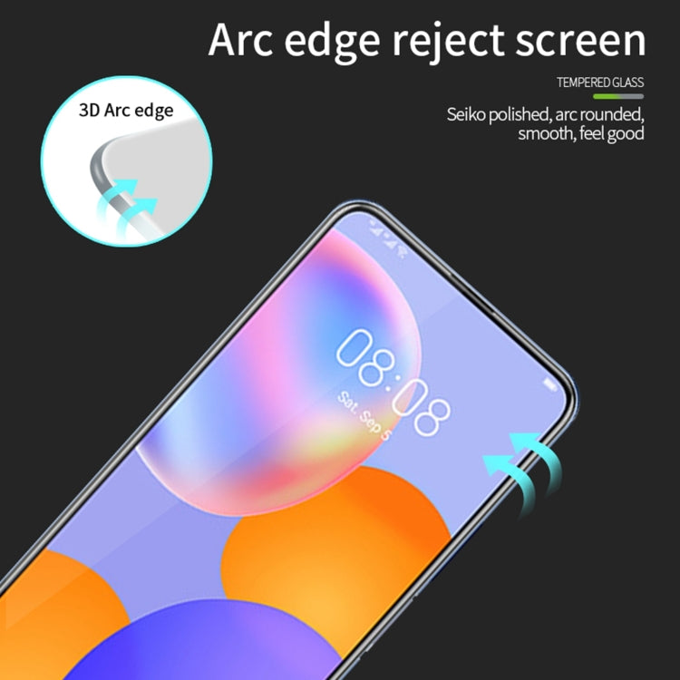 For Huawe Y9a (2020) PINWUYO 9H 3D Curved Full Screen Explosion-proof Tempered Glass Film(Black) - Huawei Tempered Glass by PINWUYO | Online Shopping UK | buy2fix