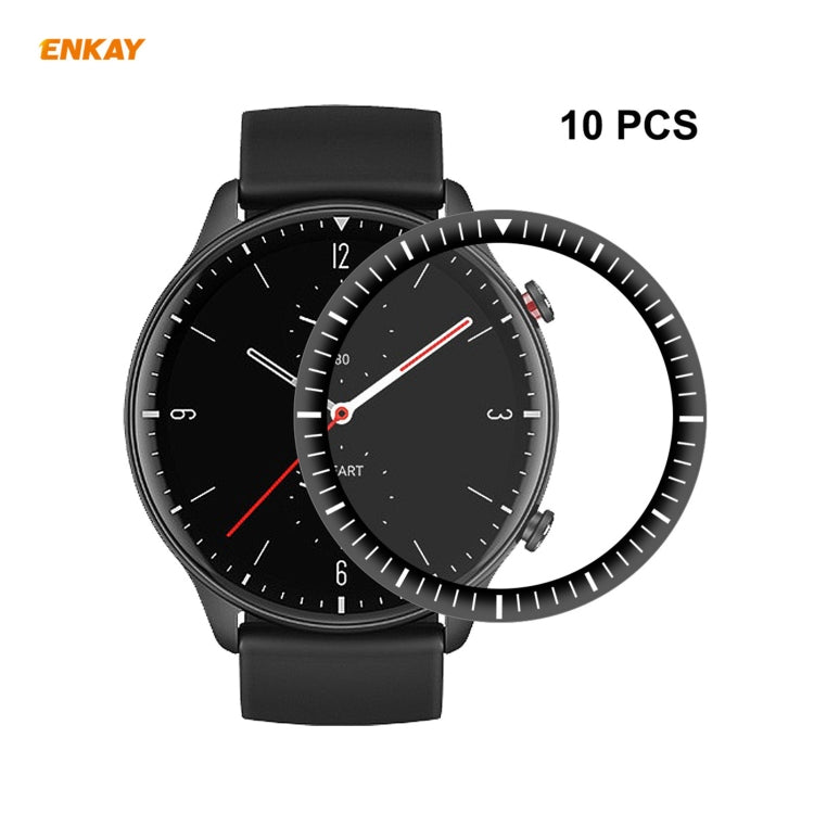 10 PCS For Amazfit GTR 2 ENKAY Hat-Prince 3D Full Screen Soft PC Edge + PMMA HD Screen Protector Film - Screen Protector by ENKAY | Online Shopping UK | buy2fix