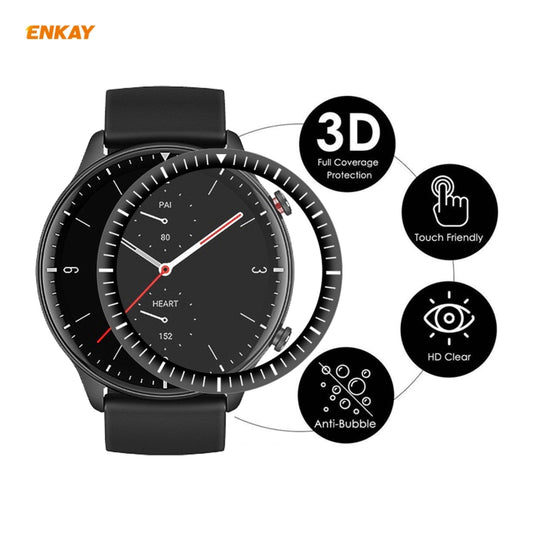 10 PCS For Amazfit GTR 2 ENKAY Hat-Prince 3D Full Screen Soft PC Edge + PMMA HD Screen Protector Film by ENKAY