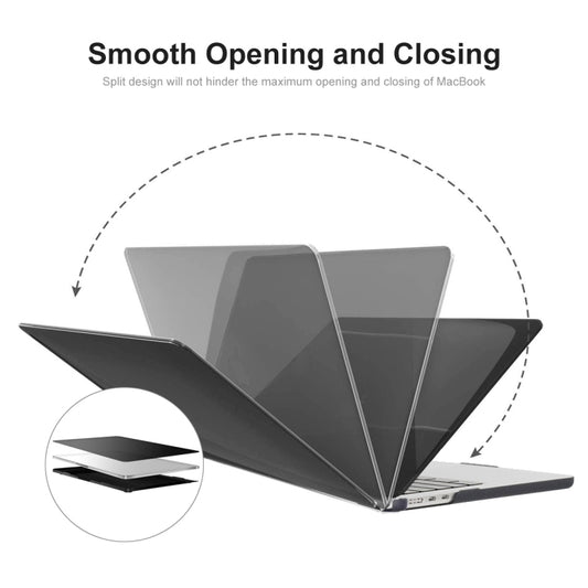 For MacBook Air 13.6 2022/2024 A2681 M2 / A3113 M3 US Version ENKAY 3 in 1 Matte Laptop Case with TPU Keyboard Film / Anti-dust Plugs (Dark Blue) by ENKAY