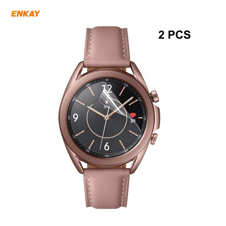For Samsung Galaxy Watch3 41mm 2 PCS ENKAY Hat-Prince Clear HD PET Screen Protector Film - Screen Protector by ENKAY | Online Shopping UK | buy2fix
