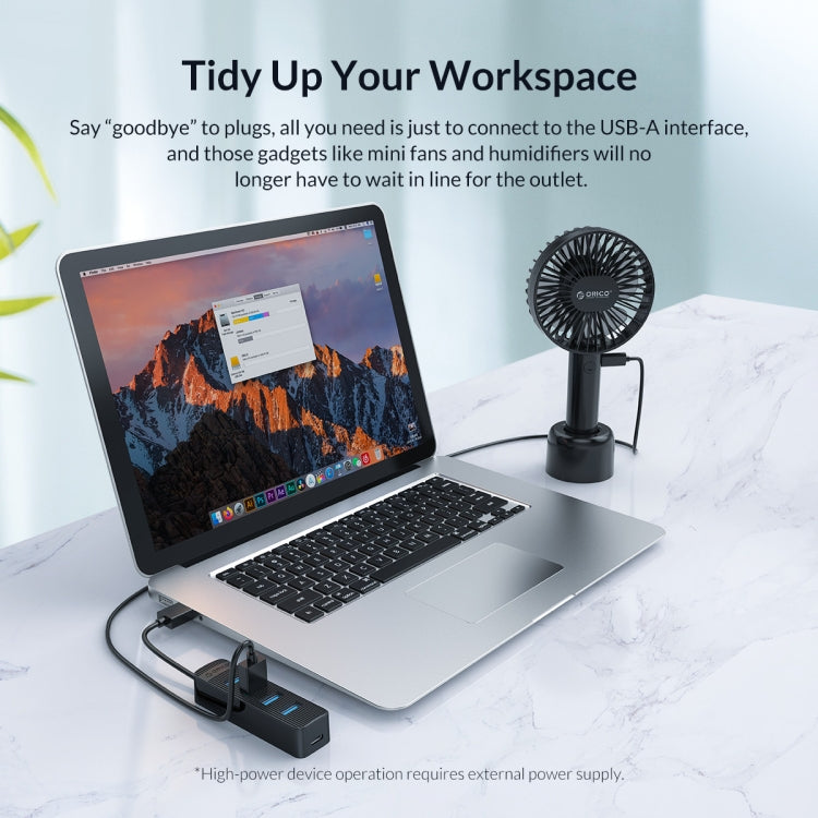 ORICO TWU3-7A-BK 7-Port USB 3.0 HUB - USB 3.0 HUB by ORICO | Online Shopping UK | buy2fix