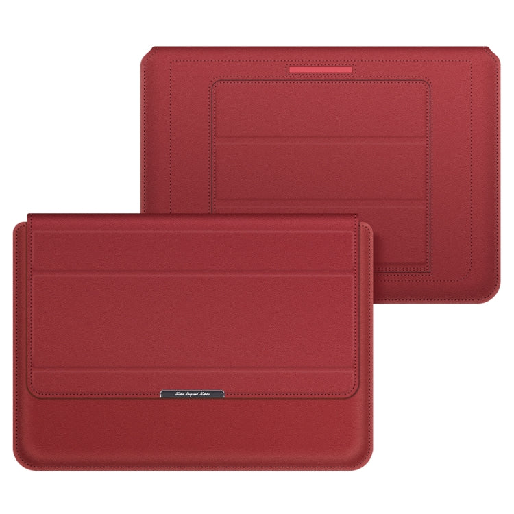 4 in 1 Universal Laptop Holder PU Waterproof Protection Wrist Laptop Bag, Size:15/16inch(Red) - 15 inch by buy2fix | Online Shopping UK | buy2fix