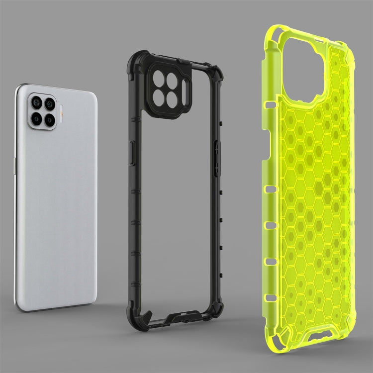 For OPPO A93 4G Shockproof Honeycomb PC + TPU Case(White) - OPPO Cases by buy2fix | Online Shopping UK | buy2fix