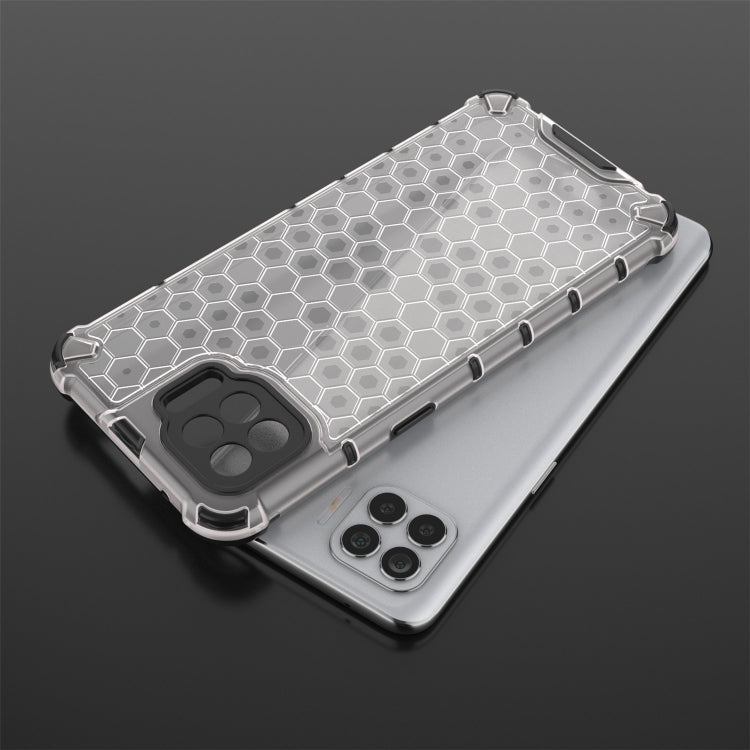 For OPPO A93 4G Shockproof Honeycomb PC + TPU Case(White) - OPPO Cases by buy2fix | Online Shopping UK | buy2fix