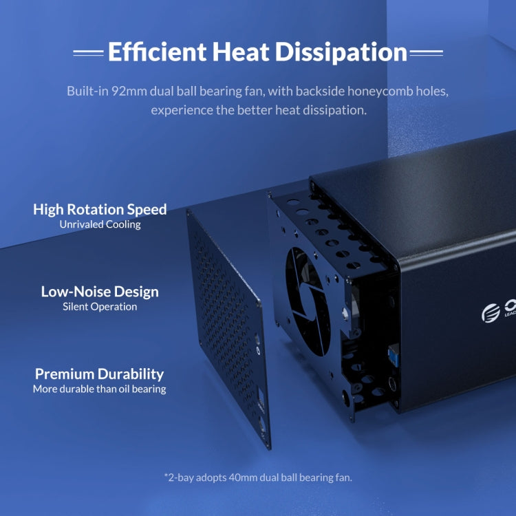 ORICO NS200C3 3.5 inch 2 Bay Type-C Hard Drive Enclosure - HDD Enclosure by ORICO | Online Shopping UK | buy2fix