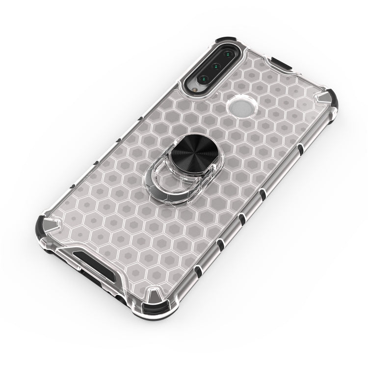 For Huawei Y7p 2020 Shockproof Honeycomb PC + TPU Ring Holder Protection Case(Blue) - Huawei Cases by buy2fix | Online Shopping UK | buy2fix
