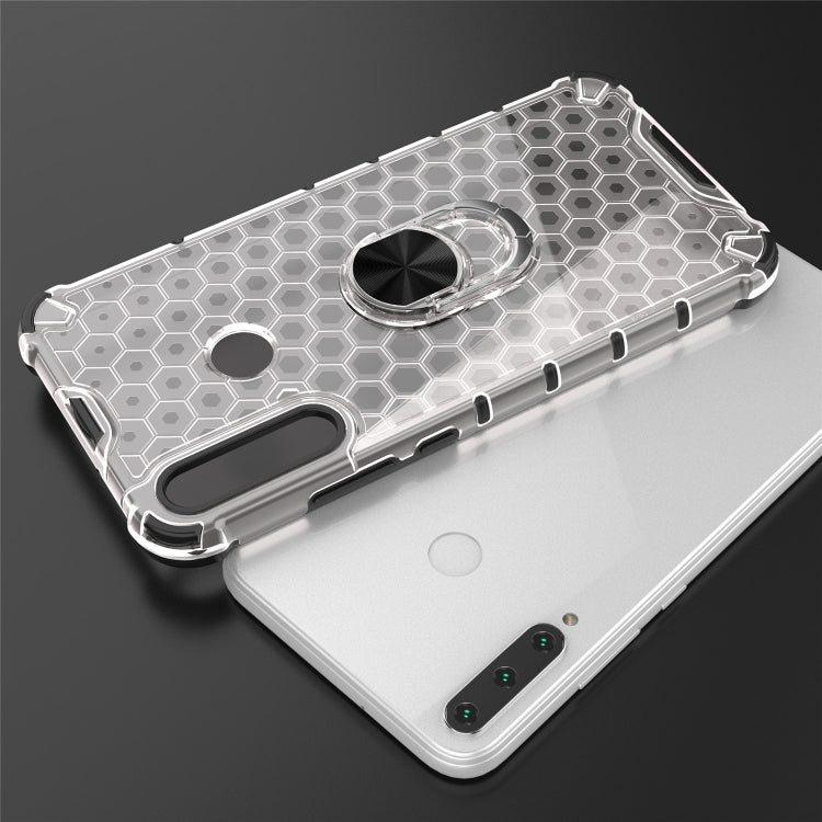 For Huawei Y7p 2020 Shockproof Honeycomb PC + TPU Ring Holder Protection Case(Blue) - Huawei Cases by buy2fix | Online Shopping UK | buy2fix