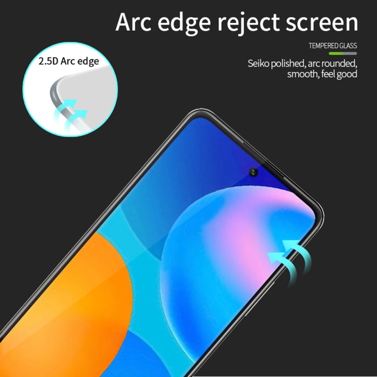 For Huawei Y7a PINWUYO 9H 2.5D Full Screen Tempered Glass Film(Black) - by PINWUYO | Online Shopping UK | buy2fix