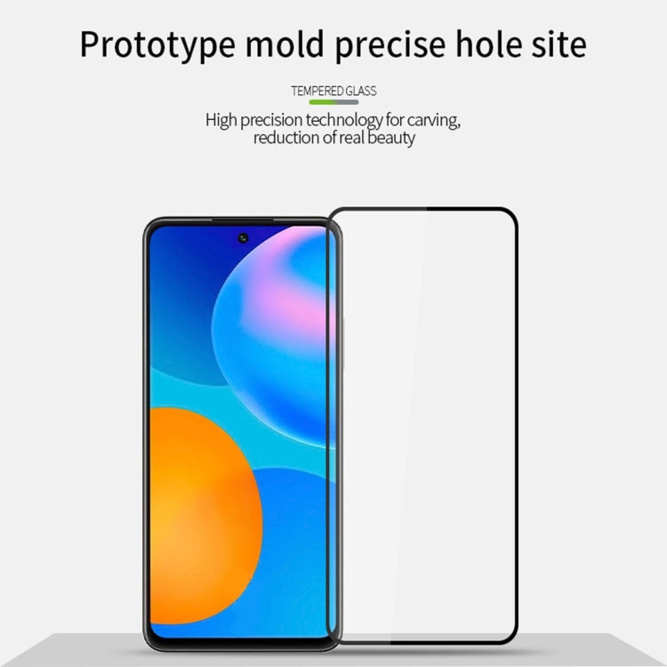 For Huawei Y7a PINWUYO 9H 2.5D Full Screen Tempered Glass Film(Black) - by PINWUYO | Online Shopping UK | buy2fix