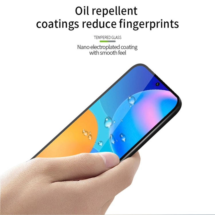 For Huawei Y7a PINWUYO 9H 2.5D Full Screen Tempered Glass Film(Black) - by PINWUYO | Online Shopping UK | buy2fix