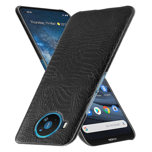 For Nokia 8.3 Shockproof Crocodile Texture PC + PU Case(Black) by buy2fix
