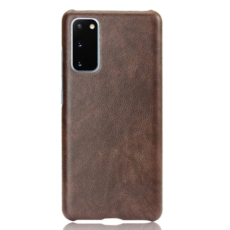 For Samsung Galaxy S20 FE Shockproof Litchi Texture PC + PU Case(Brown) - Galaxy S20 FE Cases by NILLKIN | Online Shopping UK | buy2fix