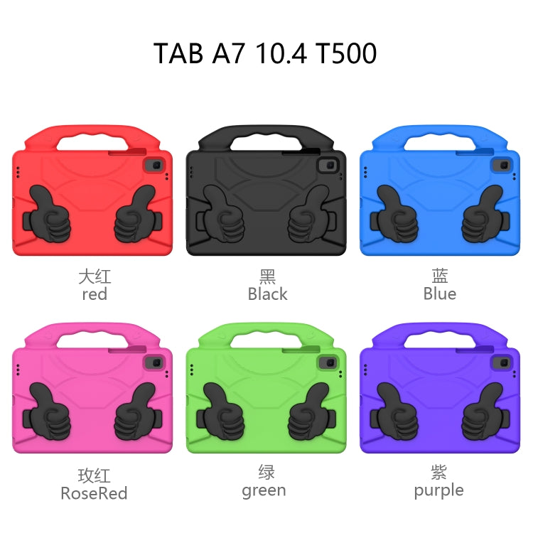 For Samsung Galaxy Tab A7 10.4(2020)T500/T505 EVA Material Children Flat Anti Falling Cover Protective Shell With Thumb Bracket(Black) by buy2fix