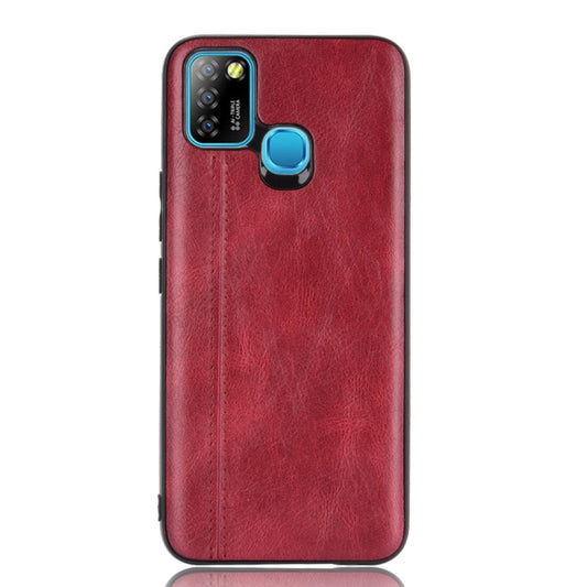For Infinix Smart 5 Shockproof Sewing Cow Pattern Skin PC + PU + TPU Case(Red) by idewei